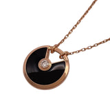 カルティエ Cartier アミュレット ドゥ カルティエ ネックレス K18PG ダイヤモンド オニキス ジュエリー