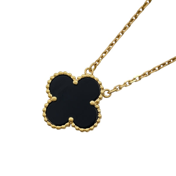 ヴァンクリーフ＆アーペル Van Cleef & Arpels ヴィンテージアルハンブラネックレス　オニキス ゴールド Au750 オニキス ジュエリー