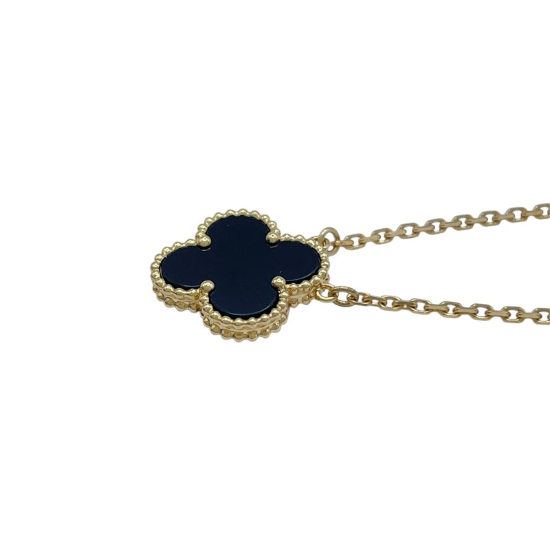 ヴァンクリーフ＆アーペル Van Cleef & Arpels ヴィンテージアルハンブラネックレス　オニキス ゴールド Au750 オニキス ジュエリー