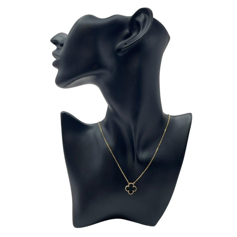 ヴァンクリーフ＆アーペル Van Cleef & Arpels ヴィンテージアルハンブラネックレス　オニキス ゴールド Au750 オニキス ジュエリー
