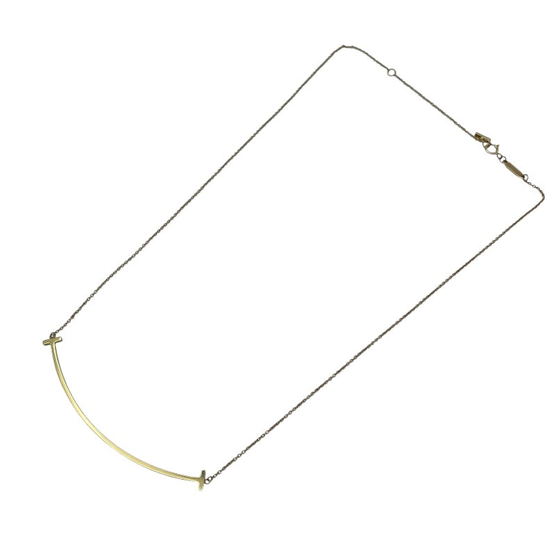 ティファニー TIFFANY＆CO Tスマイルネックレスラージ ゴールド Au750 ジュエリー