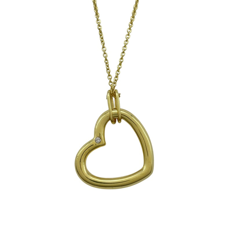 ティファニー TIFFANY＆CO オープンハート 1PD ネックレス ゴールド K18 ダイヤモンド ジュエリー