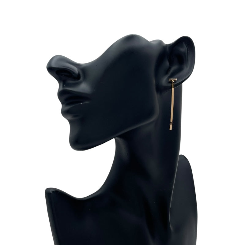 ティファニー TIFFANY＆CO Tワイヤーバーピアス ピンクゴールド Au750 ジュエリー