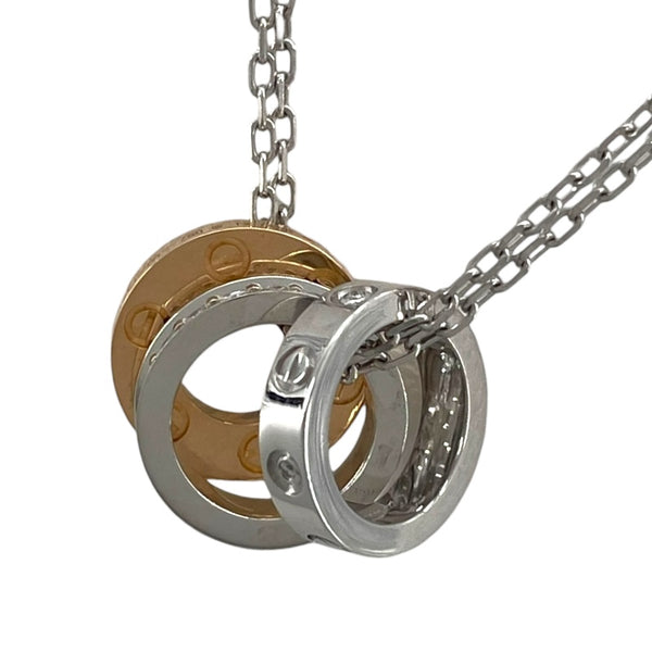 カルティエ Cartier ラブスリーフープ パヴェダイヤ ネックレス マルチカラー 750/ダイヤモンド ジュエリー