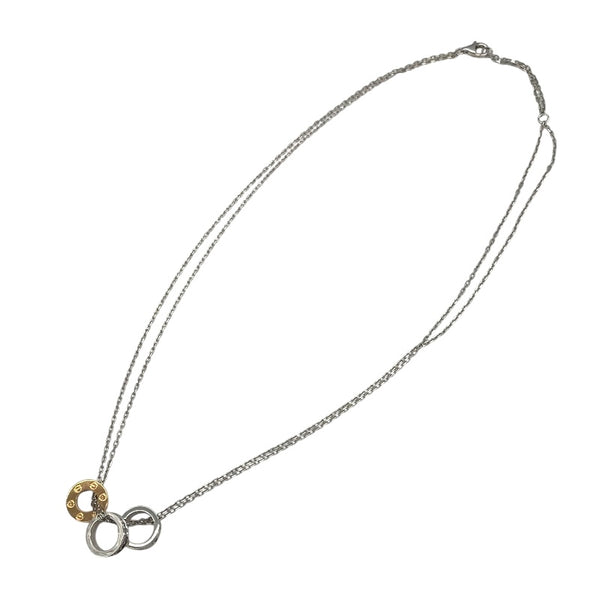 カルティエ Cartier ラブスリーフープ パヴェダイヤ ネックレス マルチカラー 750/ダイヤモンド ジュエリー