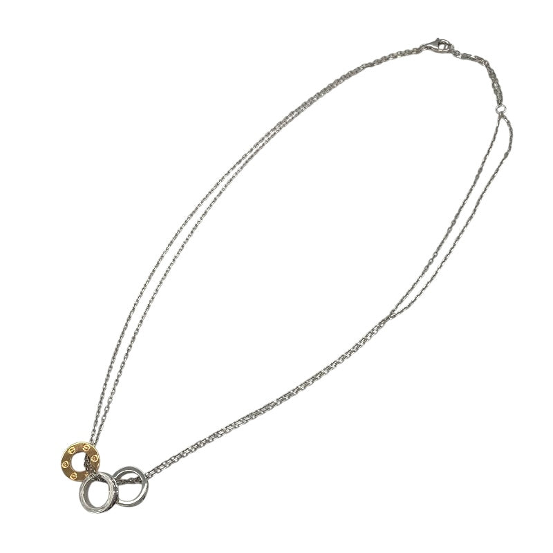 カルティエ Cartier ラブスリーフープ パヴェダイヤ ネックレス マルチカラー 750/ダイヤモンド ジュエリー