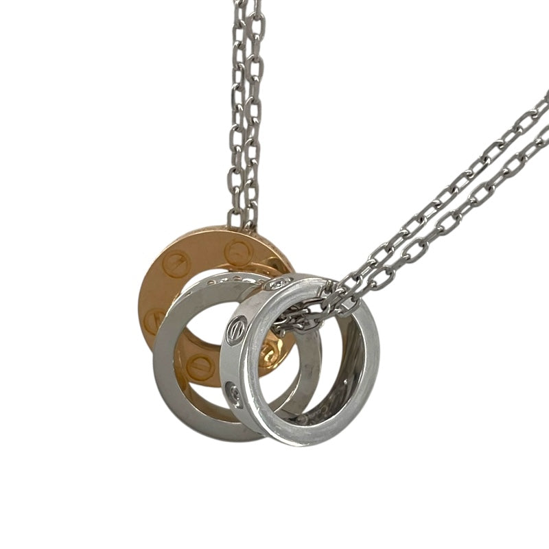 カルティエ Cartier ラブスリーフープ パヴェダイヤ ネックレス マルチカラー 750/ダイヤモンド ジュエリー