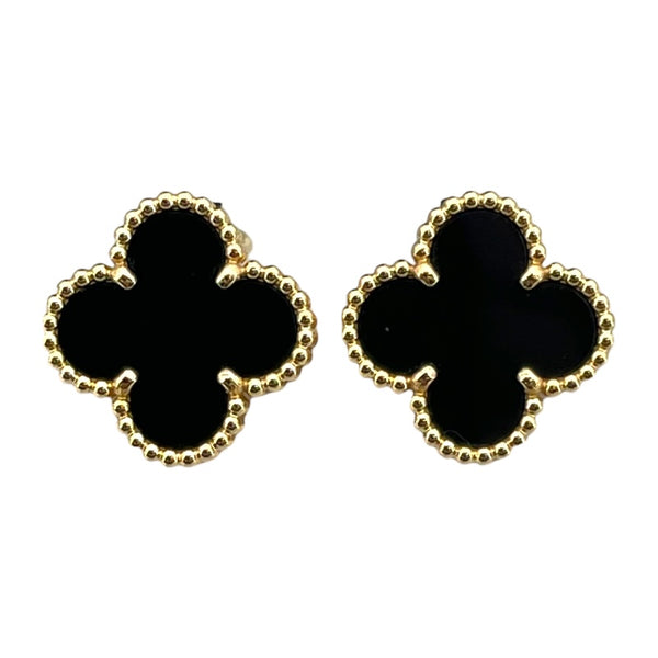 ヴァンクリーフ＆アーペル Van Cleef & Arpels ヴィンテージ アルハンブラ ピアス ゴールド Au750/オニキス ジュエリー