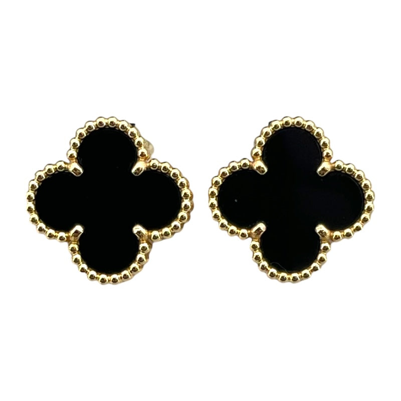 ヴァンクリーフ＆アーペル Van Cleef & Arpels ヴィンテージ アルハンブラ ピアス ゴールド Au750/オニキス ジュエリー