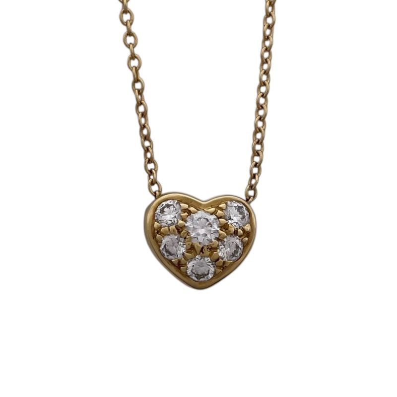 ティファニー TIFFANY＆CO ハートネックレス ゴールド 750 ダイヤモンド ジュエリー