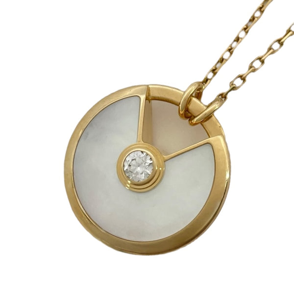カルティエ Cartier アミュレットドゥカルティエネックレス ゴールド Au750 ホワイトシェル ジュエリー