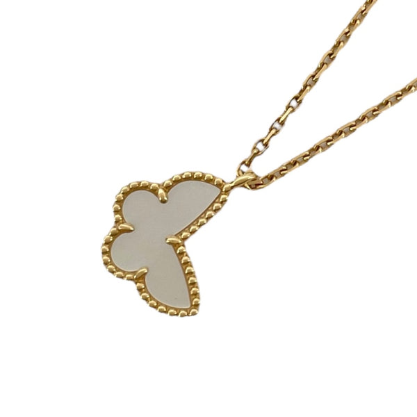 ヴァンクリーフ＆アーペル Van Cleef & Arpels スウィート アルハンブラ パピヨン ネックレス イエローゴールド Au750 マザーオブパール ジュエリー