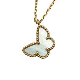 ヴァンクリーフ＆アーペル Van Cleef & Arpels スウィート アルハンブラ パピヨン ネックレス イエローゴールド Au750 マザーオブパール ジュエリー