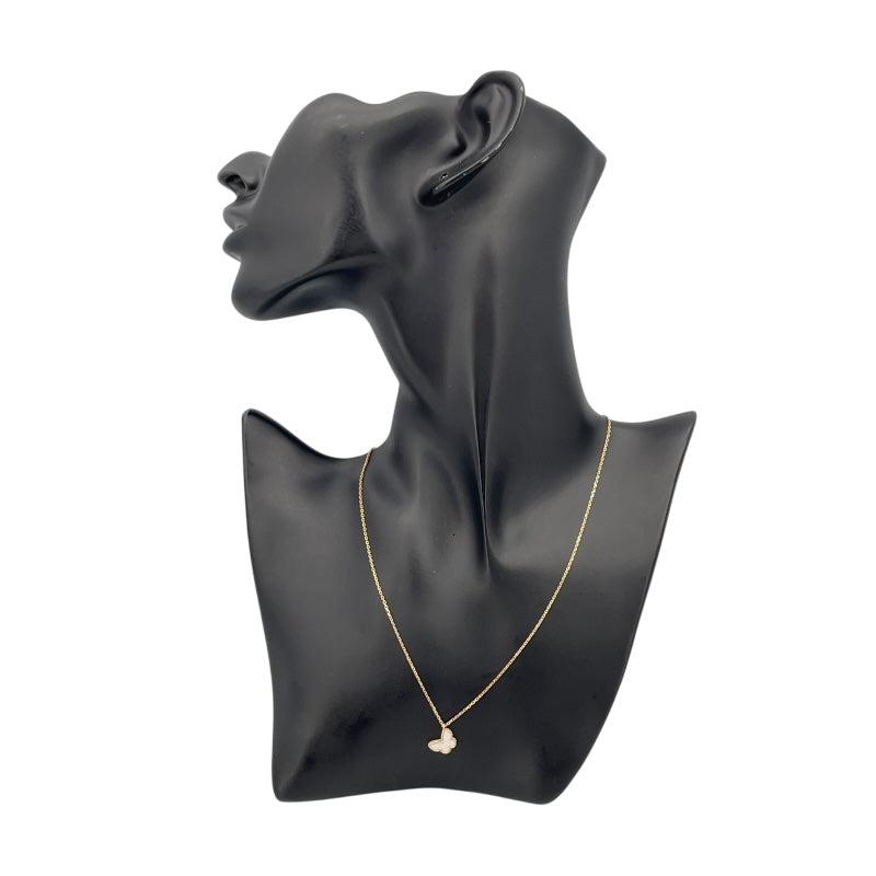 ヴァンクリーフ＆アーペル Van Cleef & Arpels スウィート アルハンブラ パピヨン ネックレス イエローゴールド Au750 マザーオブパール ジュエリー