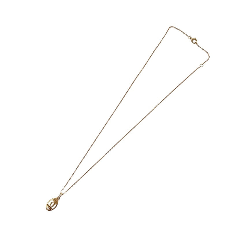カルティエ Cartier ロゴドゥーブルダイヤネックレス ピンクゴールド Au750 ダイヤモンド ジュエリー