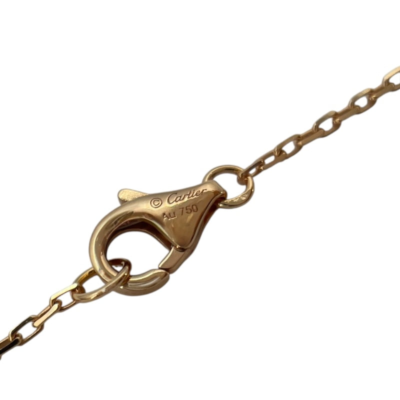カルティエ Cartier ロゴドゥーブルダイヤネックレス ピンクゴールド