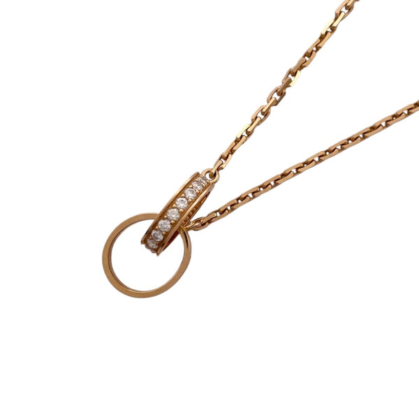カルティエ Cartier ベビーラブダイヤネックレス ピンクゴールド Au750 ダイヤモンド ジュエリー