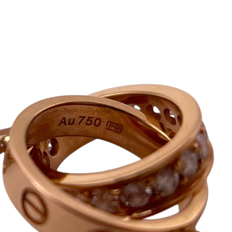 カルティエ Cartier ベビーラブダイヤネックレス ピンクゴールド Au750 ダイヤモンド ジュエリー