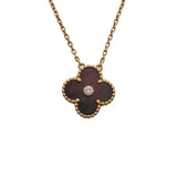 ヴァンクリーフ＆アーペル Van Cleef & Arpels ヴィンテージ アルハンブラネックレス ピンクゴールド Au750 ブラックマザーオブパール ジュエリー