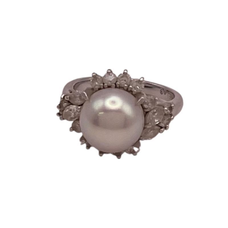 タサキ TASAKI パール ダイヤリング プラチナ Pt950 ダイヤモンド ジュエリー