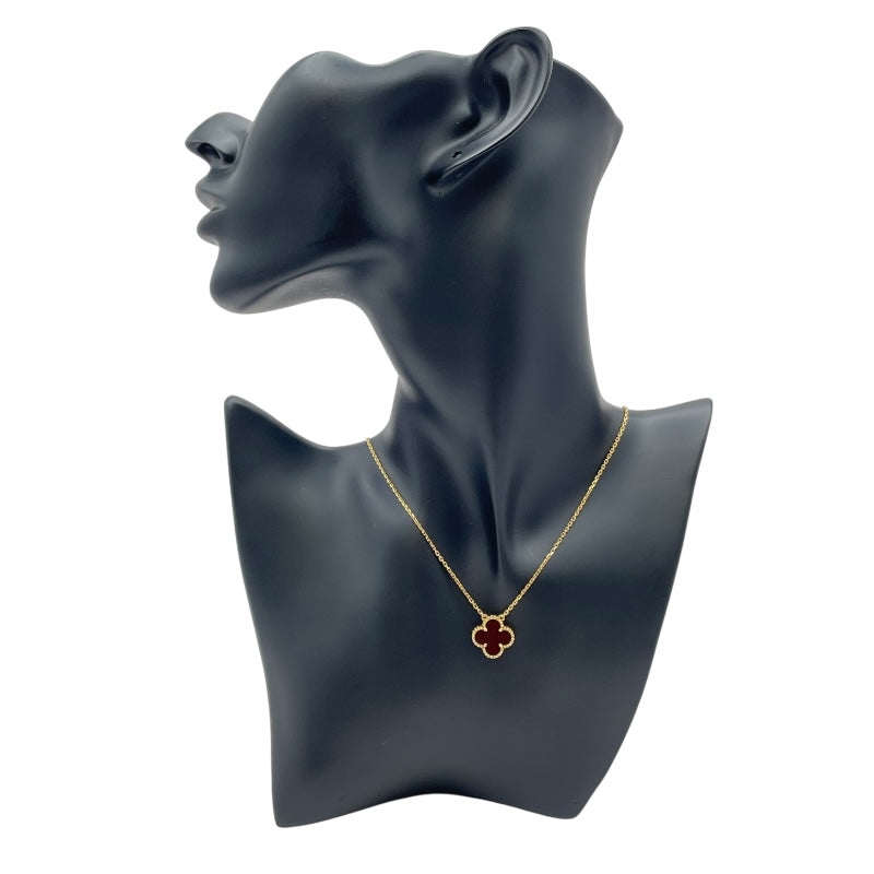 ヴァンクリーフ＆アーペル Van Cleef & Arpels ヴィンテージアルハンブラネックレス ゴールド Au750 カーネリアン ジュエリー