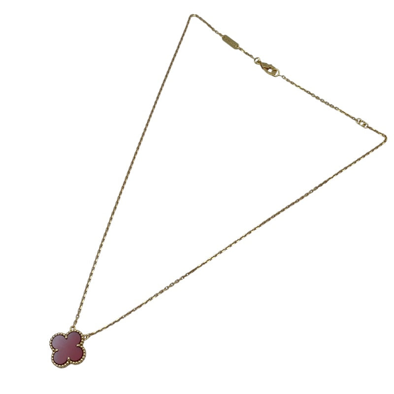 ヴァンクリーフ＆アーペル Van Cleef & Arpels ヴィンテージアルハンブラネックレス ゴールド Au750 カーネリアン ジュエリー