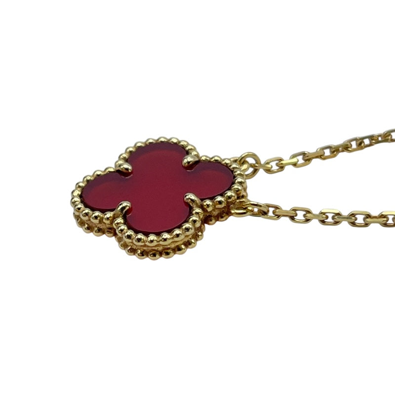 ヴァンクリーフ＆アーペル Van Cleef & Arpels ヴィンテージアルハンブラネックレス ゴールド Au750 カーネリアン ジュエリー