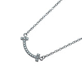 ティファニー TIFFANY＆CO Tスマイルダイヤネックレスミニ ホワイトゴールド K18WG ジュエリー