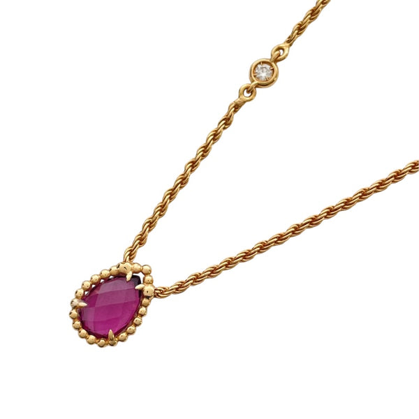 【Jolie】Boucheron Bロゴ ゴールドネックレス【最終値下げ】 Jolie様専用】Boucheron Bロゴ ゴールドネックレス【最終値下げ