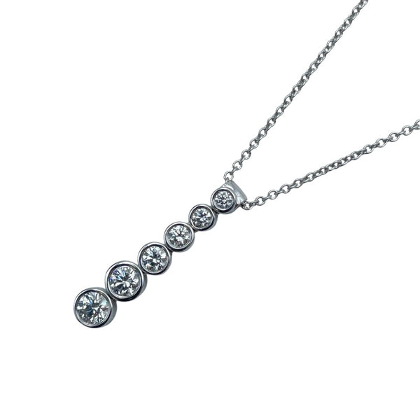 ティファニー TIFFANY＆CO ジャズグラジュエイテッドドロップネックレス プラチナ Pt950 ジュエリー