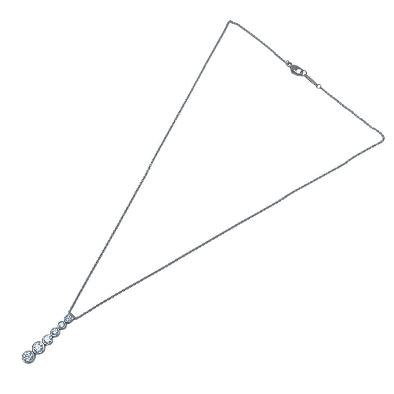 ティファニー TIFFANY＆CO ジャズグラジュエイテッドドロップネックレス プラチナ Pt950 ジュエリー