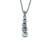 ティファニー TIFFANY＆CO ジャズグラジュエイテッドドロップネックレス プラチナ Pt950 ジュエリー