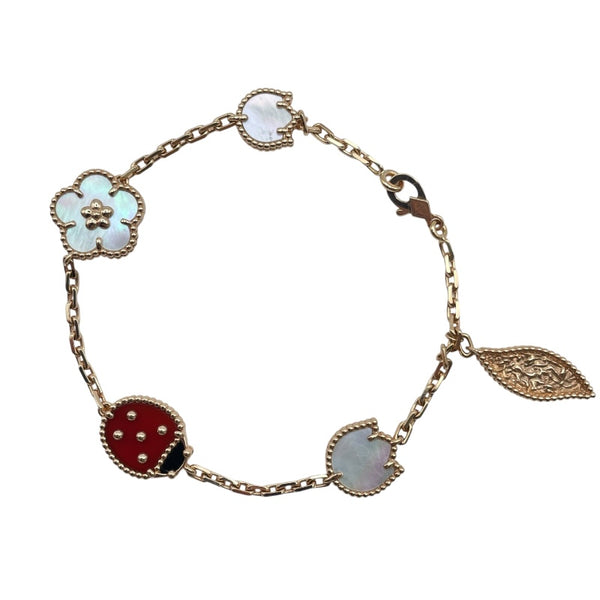 ヴァンクリーフ＆アーペル Van Cleef & Arpels ラッキー スプリング5Pブレス ピンクゴールド K18PG ジュエリー