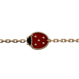 ヴァンクリーフ＆アーペル Van Cleef & Arpels ラッキー スプリング5Pブレス ピンクゴールド Au750 カーネリアン ジュエリー