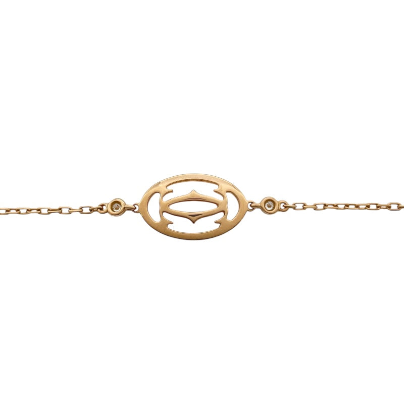 カルティエ Cartier ロゴドゥーブルCダイヤブレス ピンクゴールド 750 ダイヤモンド ジュエリー