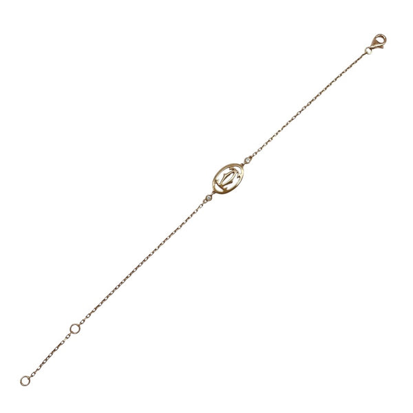 カルティエ Cartier ロゴドゥーブルCダイヤブレス ピンクゴールド 750 ダイヤモンド ジュエリー