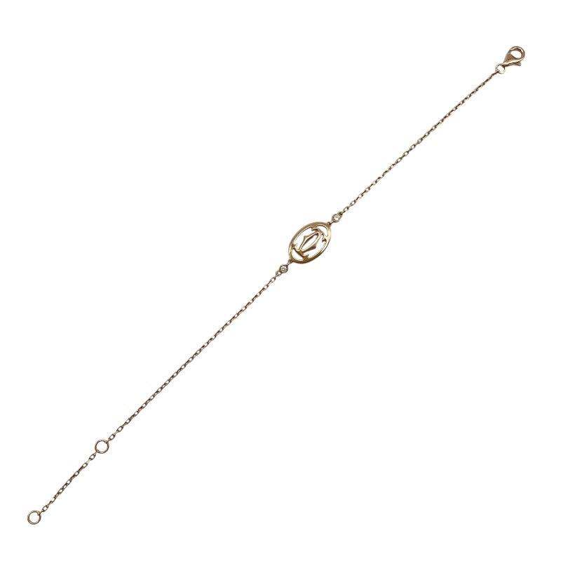 カルティエ Cartier ロゴドゥーブルCダイヤブレス ピンクゴールド 750 ダイヤモンド ジュエリー