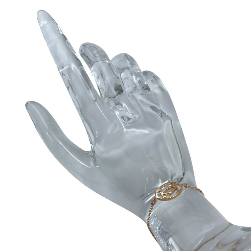 カルティエ Cartier ロゴドゥーブルCブレス ピンクゴールド 750 ピンクサファイア ジュエリー