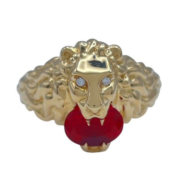 グッチ GUCCI ライオンヘッドリング ゴールド Au750 ジュエリー