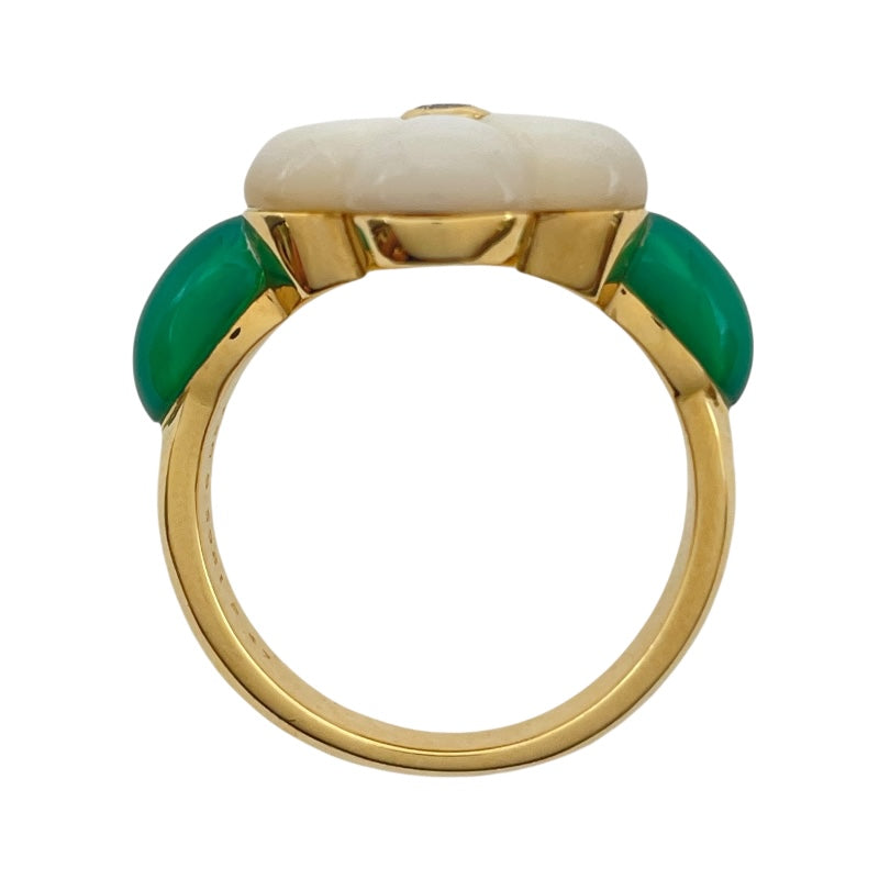 ヴァンクリーフ＆アーペル Van Cleef & Arpels コーラルカメリアリング ゴールド 750 マザー オブ パール ジュエリー