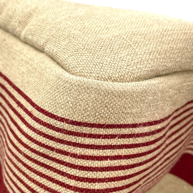 エルメス HERMES エールバッグジップキャビン50 D刻 ベージュ/レッド SV金具 トワルキャンプ/ハンター レディース ショルダーバッグ