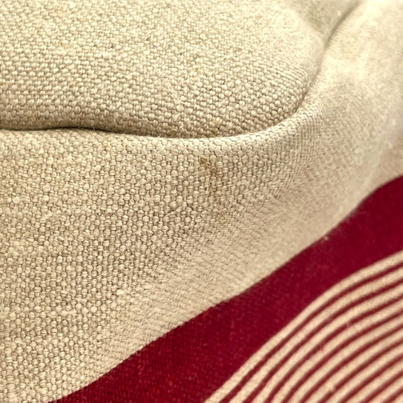 エルメス HERMES エールバッグジップキャビン50 D刻 ベージュ/レッド SV金具 トワルキャンプ/ハンター レディース ショルダーバッグ