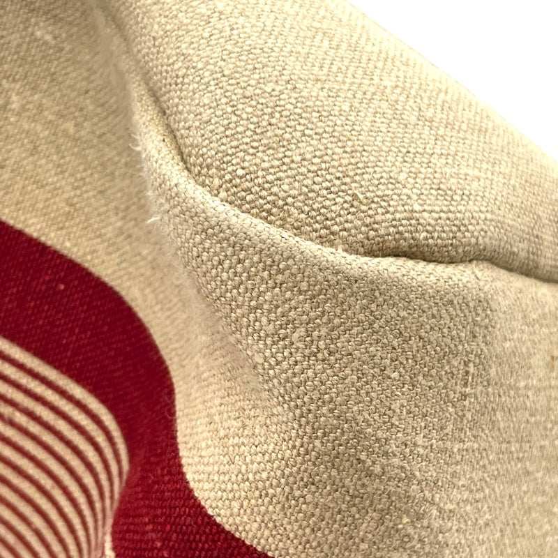 エルメス HERMES エールバッグジップキャビン50 D刻 ベージュ/レッド SV金具 トワルキャンプ/ハンター レディース ショルダーバッグ