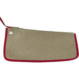 エルメス HERMES エールバッグジップキャビン50 D刻 ベージュ/レッド SV金具 トワルキャンプ/ハンター レディース ショルダーバッグ