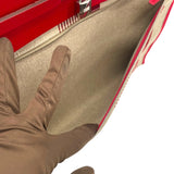 エルメス HERMES エールバッグジップキャビン50 D刻 ベージュ/レッド SV金具 トワルキャンプ/ハンター レディース ショルダーバッグ