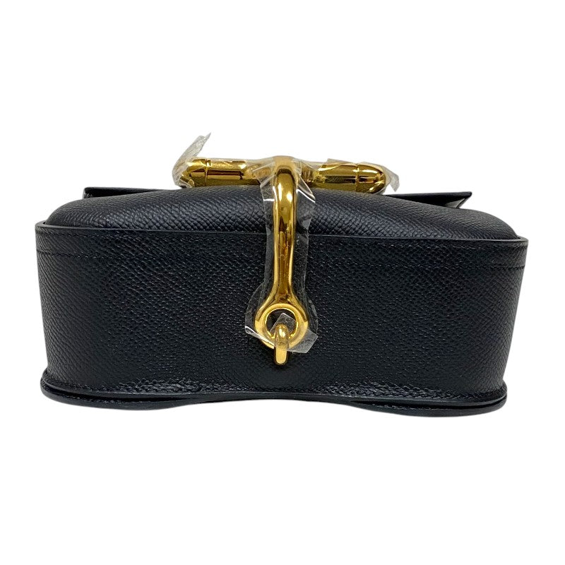 エルメス HERMES デッラカヴァッレリア ミニ B刻 ブラック ゴールド金具 エプソン レディース ショルダーバッグ