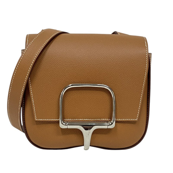 エルメス HERMES デッラカヴァッレリア ミニ Y刻印　(2020年製) ゴールド シルバー金具 ヴォーエプソン レディース ショルダーバッグ