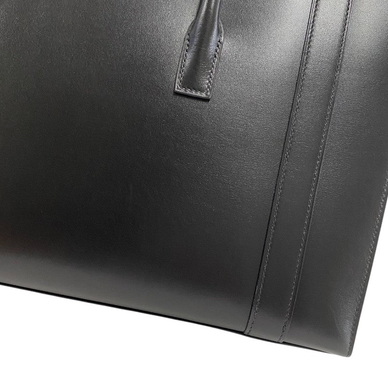 エルメス HERMES ドラッグ2 37 □D刻 ブラック シルバー金具 ボックスカーフ ユニセックス ハンドバッグ