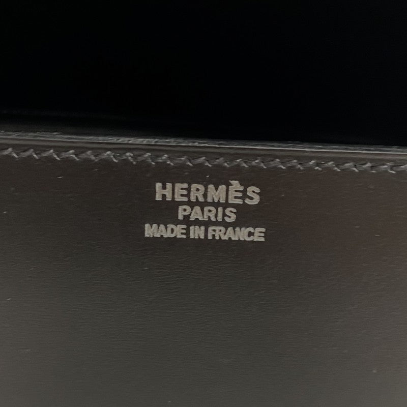エルメス HERMES ドラッグ2 37 □D刻 ブラック シルバー金具 ボックスカーフ ユニセックス ハンドバッグ
