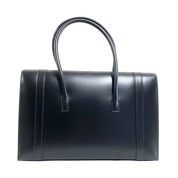 エルメス HERMES ドラッグ2 37 □D刻 ブラック シルバー金具 ボックスカーフ ユニセックス ハンドバッグ